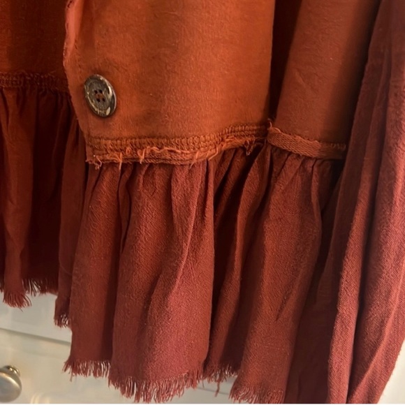 NWT Umgee Terracotta Ruffle Hem Jacket - Picture 5 of 8